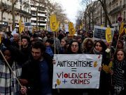 Miles de franceses se manifiestan contra el antisemitismo