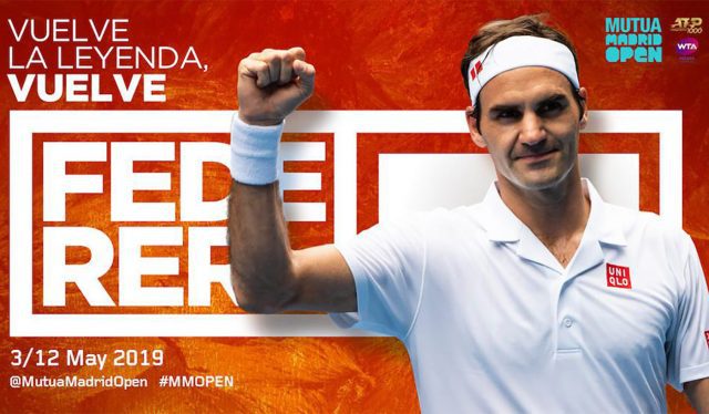 Federer jugará en Madrid para llegar fino a Roland Garros