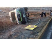 Choca transporte público en Pachuca y deja 10 lesionados