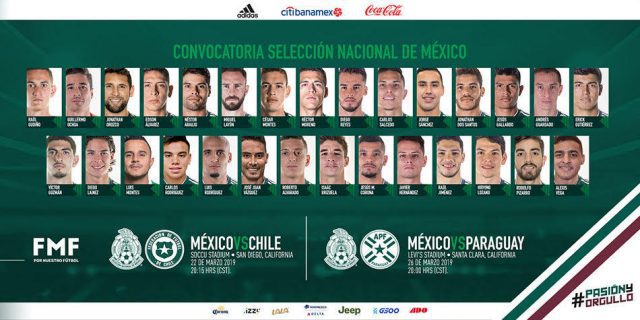 Listos los 29 convocados del Tata Martino Ni Vela, ni Héctor Herrera fueron llamados