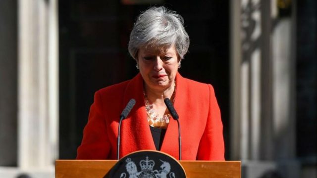 Brexit terminó con la resistencia de May; anuncia su renuncia para el 7 de junio