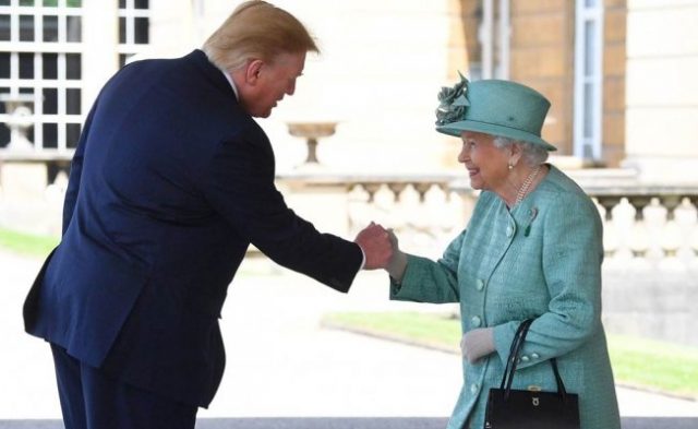 Trump se reunió con Isabel II por primera vez