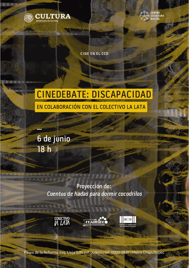 Cinedebate: Discapacidad inicia su segundo ciclo La cita es en punto de las 18:00 horas en el CCD