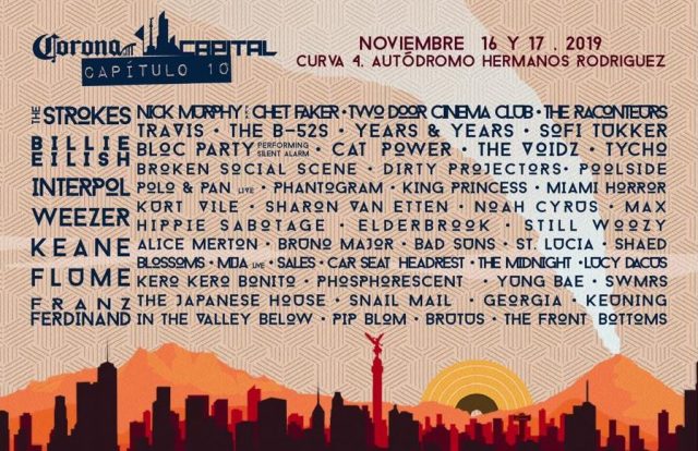 The Strokes e Interpol lideran el Corona Capital El 5 y 6 de junio saldrán a la preventa los boletos