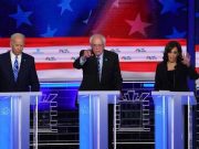 Migración es el tema central del segundo debate demócrata Kamala Harris realizó críticas a los candidatos Biden y Sanders