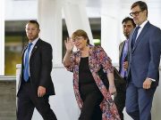 Bachelet se reunió con el ministro de Defensa venezolano La alta comisionada de la ONU para los Derechos Humanos llegó ayer a Venezuela