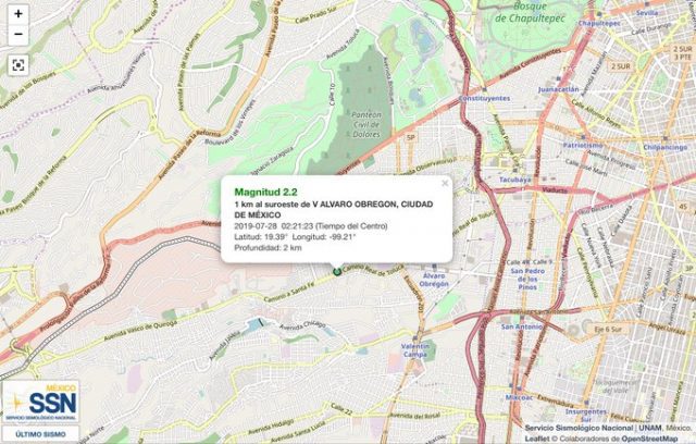 Se registra sismo durante la madrugada con epicentro en la CDMX