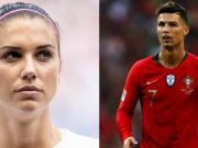 Alex Morgan critica a CR7 por caso de violación