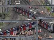 Descarrila tren en Hong Kong Hay al menos 8 personas lesionadas