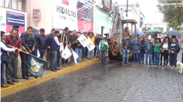 Construyen banquetas en el centro histórico de Zempoala Hidalgo Comunicación - Construyen banquetas en el centro histórico de Zempoala