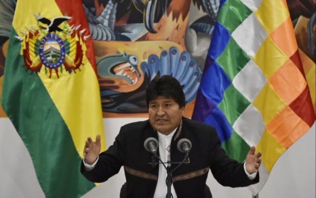 Evo Morales se declara ganador de las elecciones presidenciales en Bolivia Con más del 98 % de los votos contabilizados, Evo Morales anuncia su cuarta victoria en comicios presidenciales