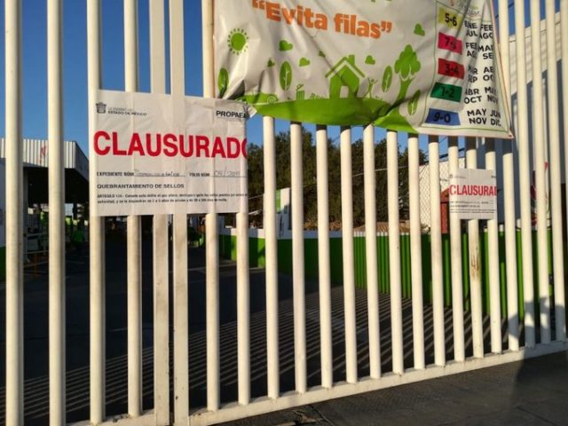 Clausuran verificentro en Coacalco