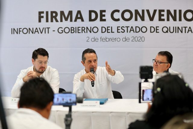Celebran Gobierno de Quintana Roo e INFONAVIT acuerdo a favor de la vivienda