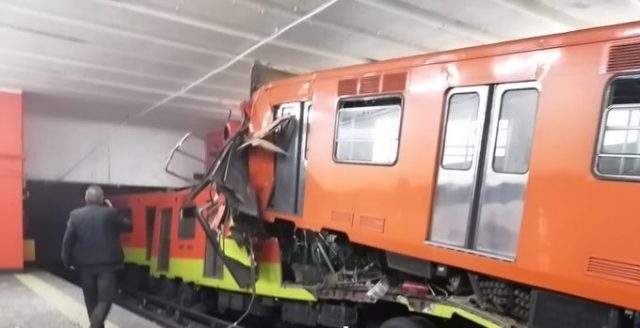 Lesionados y caos tras choque de trenes en la estación Tacubaya