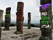 Protestan con pintas virtuales en monumentos del estado El Universal