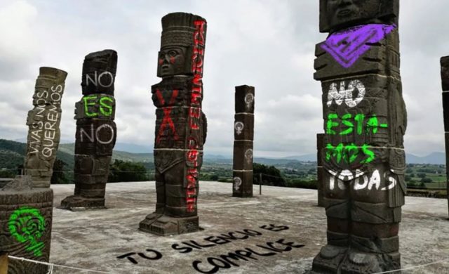 Protestan con pintas virtuales en monumentos del estado El Universal