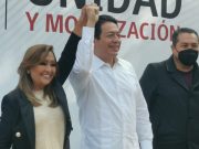 Mario Delgado anuncia a Lorena Cuéllar como candidata en Tlaxcala