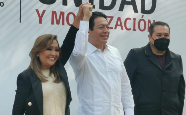 Mario Delgado anuncia a Lorena Cuéllar como candidata en Tlaxcala