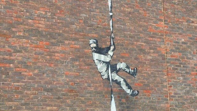 Banksy pinta una nueva obra en una prisión