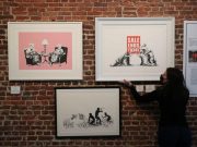 Inauguran exposición de Banksy en Bruselas