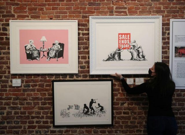 Inauguran exposición de Banksy en Bruselas