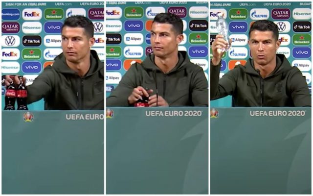 Coca Cola pierde millones de dólares tras acción de Cristiano Ronaldo