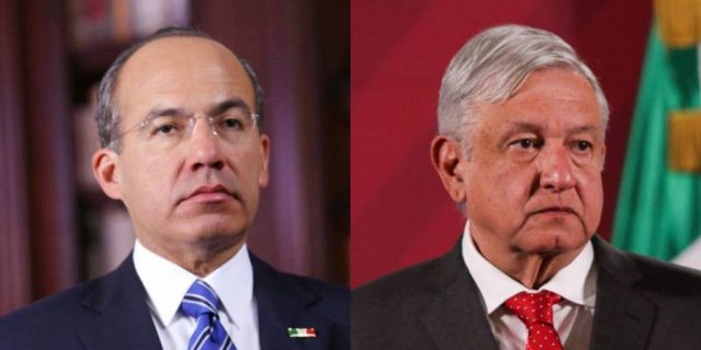 AMLO desea recuperación a Calderón; este último le agradece