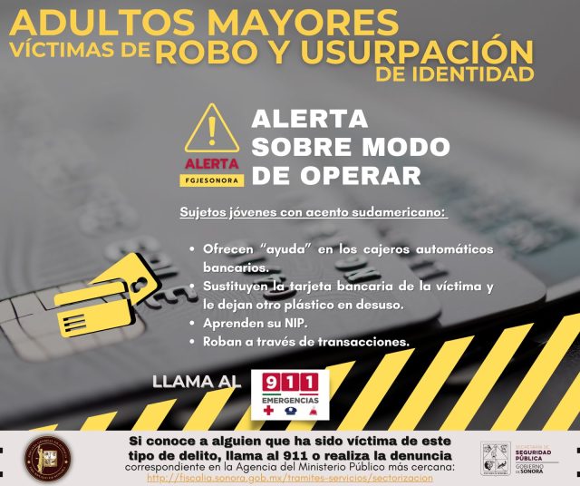 ¡Cuidado! Nuevo modus operandi para apropiarse de tarjetas bancarias de adultos mayores