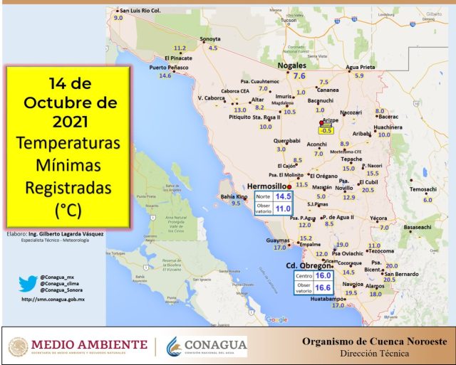 Sonora tiene el primer amanecer bajo cero de la temporada: Conagua