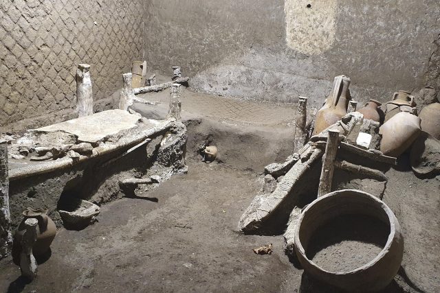 Descubren antigua habitación de esclavos en Pompeya