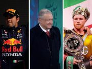 AMLO felicita a Canelo Álvarez y a Checo Pérez por sus triunfos
