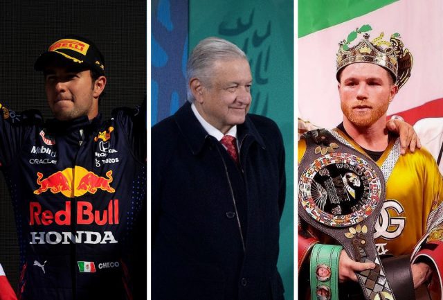 AMLO felicita a Canelo Álvarez y a Checo Pérez por sus triunfos