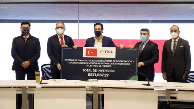 Turquía dona 500 mil pesos para centros gerontológicos de Hidalgo