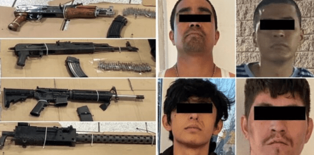 Semar captura a 4 personas que portaban armamento y equipo táctico