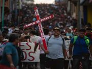 “Viacrucis migrante” sale de Chiapas hacia la Ciudad de México