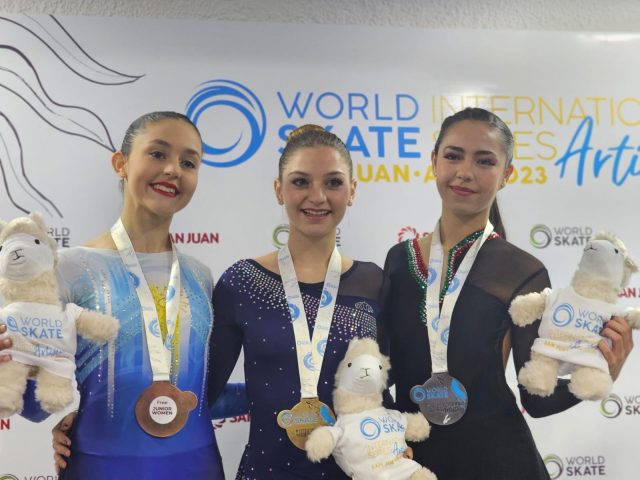 Logra México plata histórica en patinaje artístico sobre ruedas