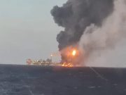 Cuatro desaparecidos tras explosión en plataforma de Pemex en Cantarell
