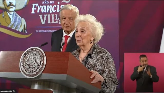 Estela de Carlotto es invitada a la mañanera por el presidente López Obrador