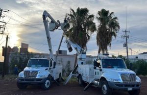 Se restablece 95.46 % la energía eléctrica en Guaymas y Empalme