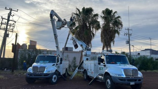 Se restablece 95.46 % la energía eléctrica en Guaymas y Empalme