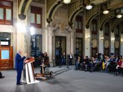 Gobierno pide suspender pagos a manifestantes del Poder Judicial AMLO dando conferencia matutina del gobierno federal