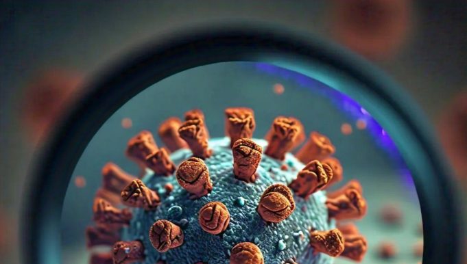Molécula del virus del mono