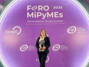 Eventcia recibe su primer Distintivo ESR® tras sus buenas prácticas de impacto social Lic. Nancy García Aguilera, representante de Eventcia.