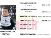 Alerta AMBER: Juan Manuel Maceda Morales de 1 año desapareció en Puebla