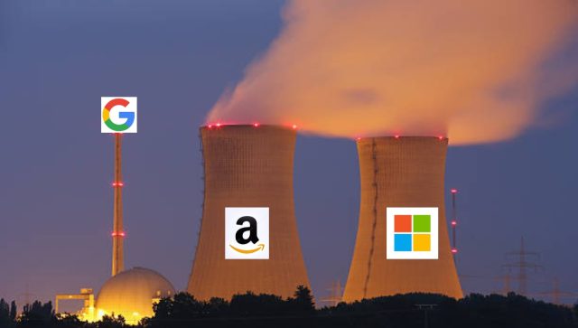 La energía nuclear toca a la puerta de Google, Amazon y Microsoft