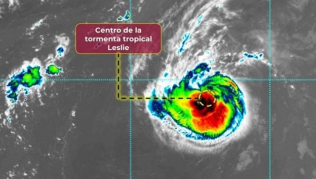 Trayectoria y pronósticos para la tormenta tropical “Leslie” en el Atlántico Tormenta tropical Leslie