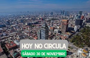 Hoy No Circula sabatino del 30 de noviembre