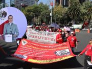 CNTE se moviliza por Reforma para reunirse con Sheinbaum