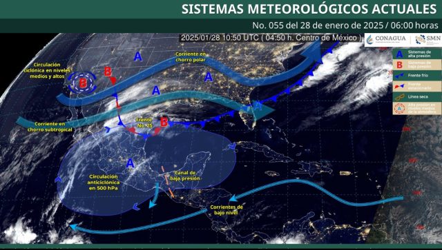 Alerta por DANA y Frente Frío 25 en México