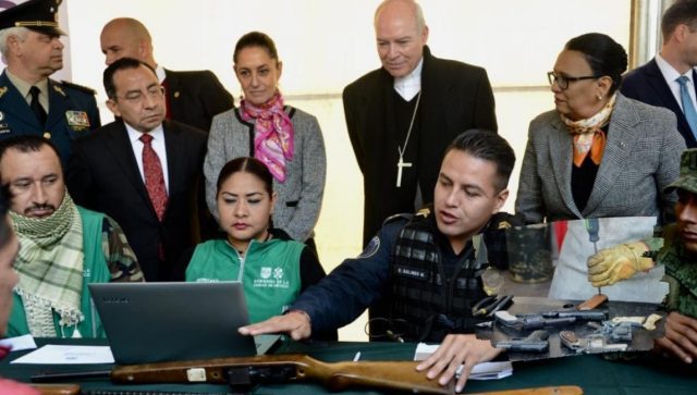 Claudia Sheinbaum impulsa la paz con programa de desarme